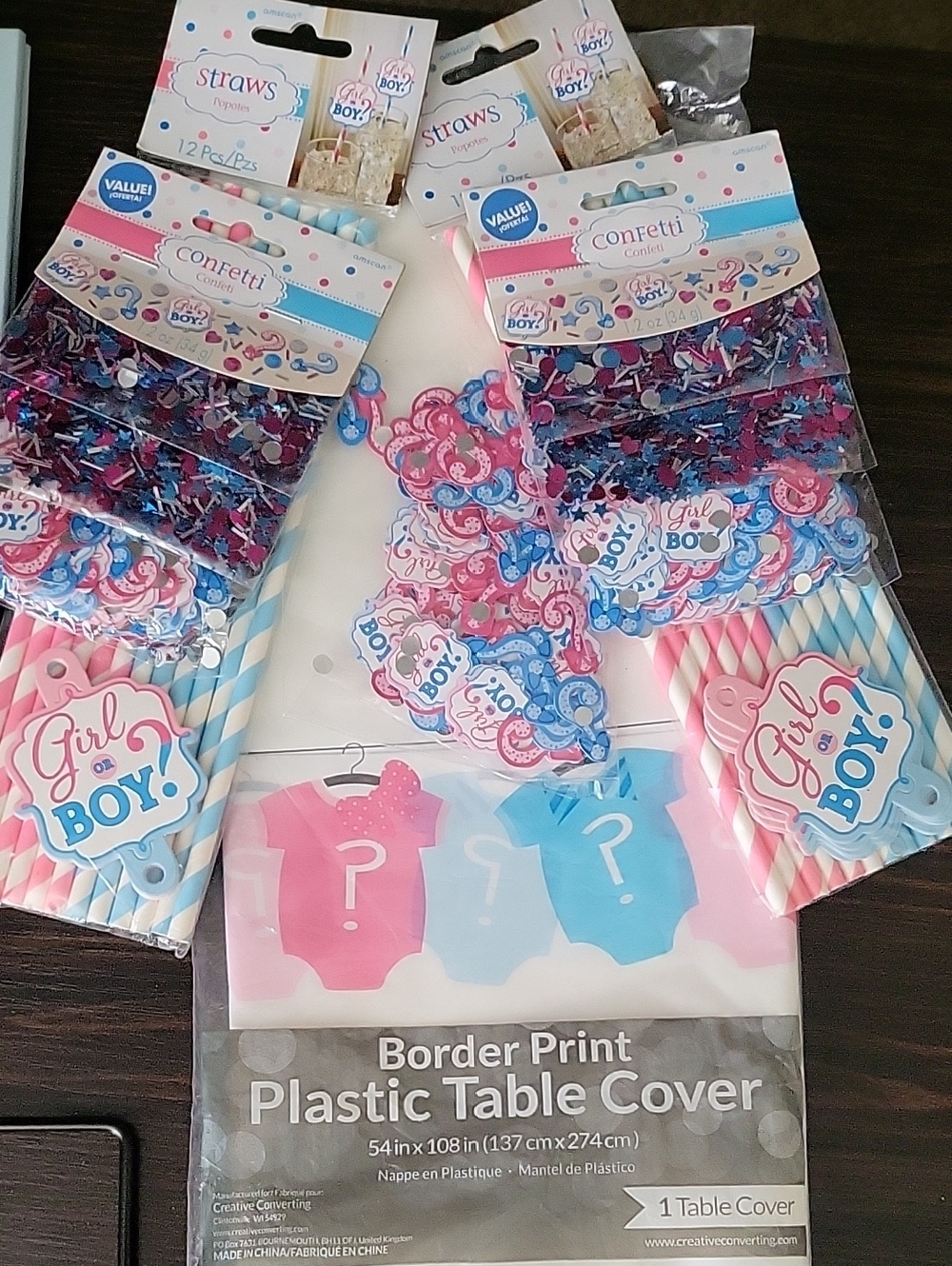 Gender Reveal 6pc Boy Or Girl Set1